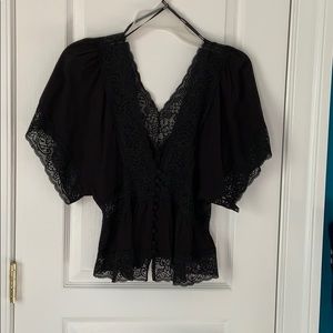 Black lace top